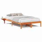 Casa si Gradina - Mobilier - Paturi si accesorii - Paturi - Cadru de pat cu mese laterale Maro 120 x 190 cm Maroniu cerat - Infinity.ro
