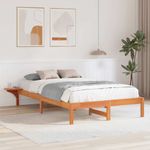 Casa si Gradina - Mobilier - Paturi si accesorii - Paturi - Cadru de pat cu mese laterale Maro 120 x 190 cm Maroniu cerat - Infinity.ro