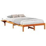 Casa si Gradina - Mobilier - Paturi si accesorii - Paturi - Cadru de pat cu mese laterale Maro 120 x 190 cm Maroniu cerat - Infinity.ro