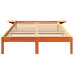 Casa si Gradina - Mobilier - Paturi si accesorii - Paturi - Cadru de pat cu mese laterale Maro 120 x 190 cm Maroniu cerat - Infinity.ro