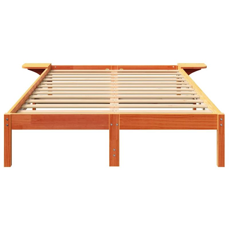 Casa si Gradina - Mobilier - Paturi si accesorii - Paturi - Cadru de pat cu mese laterale Maro 120 x 190 cm Maroniu cerat - Infinity.ro