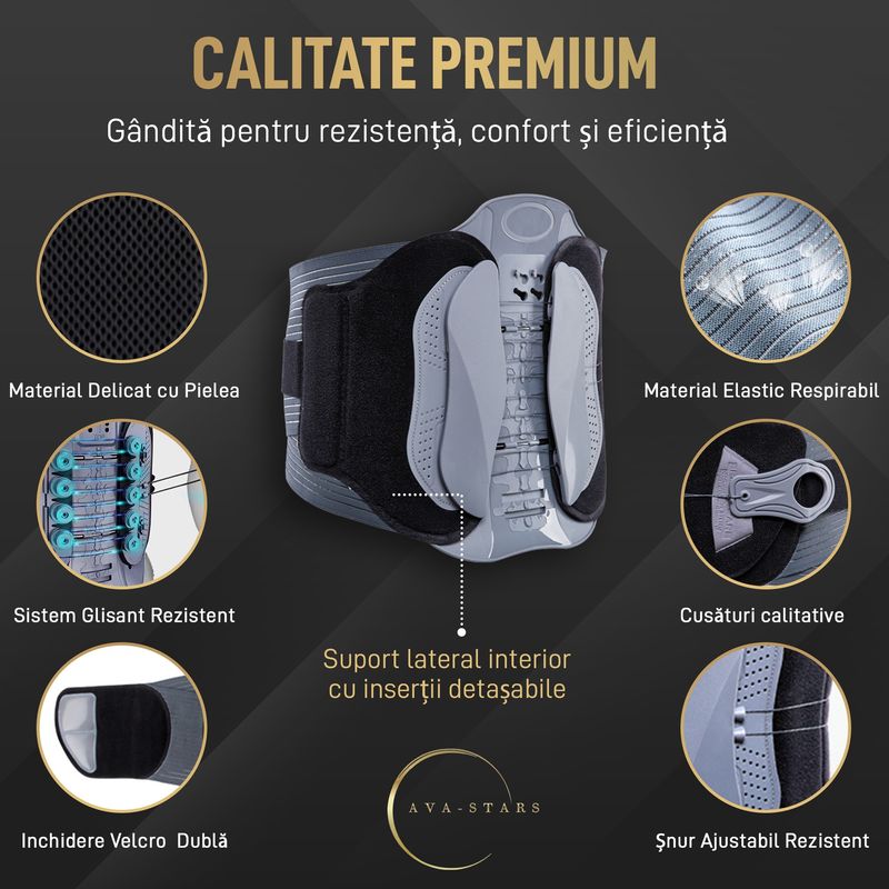 Ingrijire personala si Cosmetice - Sanatate si wellness - Aparate medicale - Dispozitive si accesorii medicale uz casnic - Centura Lombara, Suport Decompresie Coloana, Hernie de Disc, Durere Sciatica, Ajustabila, Marimea 2XL-3XL,105-128 cm - Infinity.ro