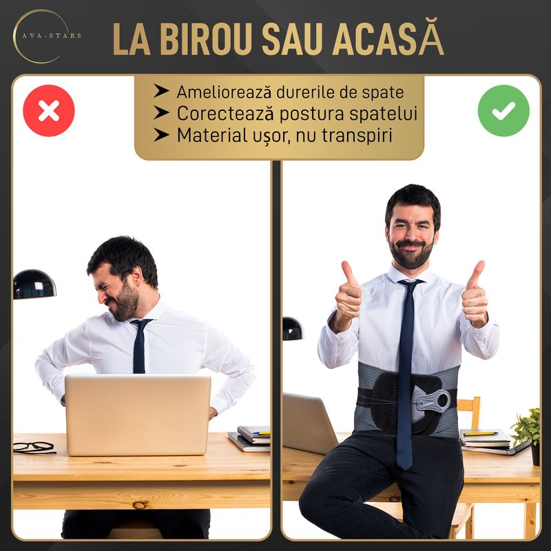 Ingrijire personala si Cosmetice - Sanatate si wellness - Aparate medicale - Dispozitive si accesorii medicale uz casnic - Centura Lombara, Suport Decompresie Coloana, Hernie de Disc, Durere Sciatica, Ajustabila, Marimea 2XL-3XL,105-128 cm - Infinity.ro