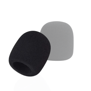 Burete microfon, Lavabil-Reutilizabil, Negru, Reduce zgomotul de fundal, Protectie impotriva prafului si salivei 8x6cm