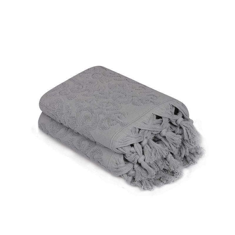 Casa si Gradina - Textile si covoare - Textile baie - Prosoape - Set prosoape de maini, L'essentiel Maison, gri, 50x90 cm, 100% bumbac, 2 bucati, 321SHS1269 - Infinity.ro