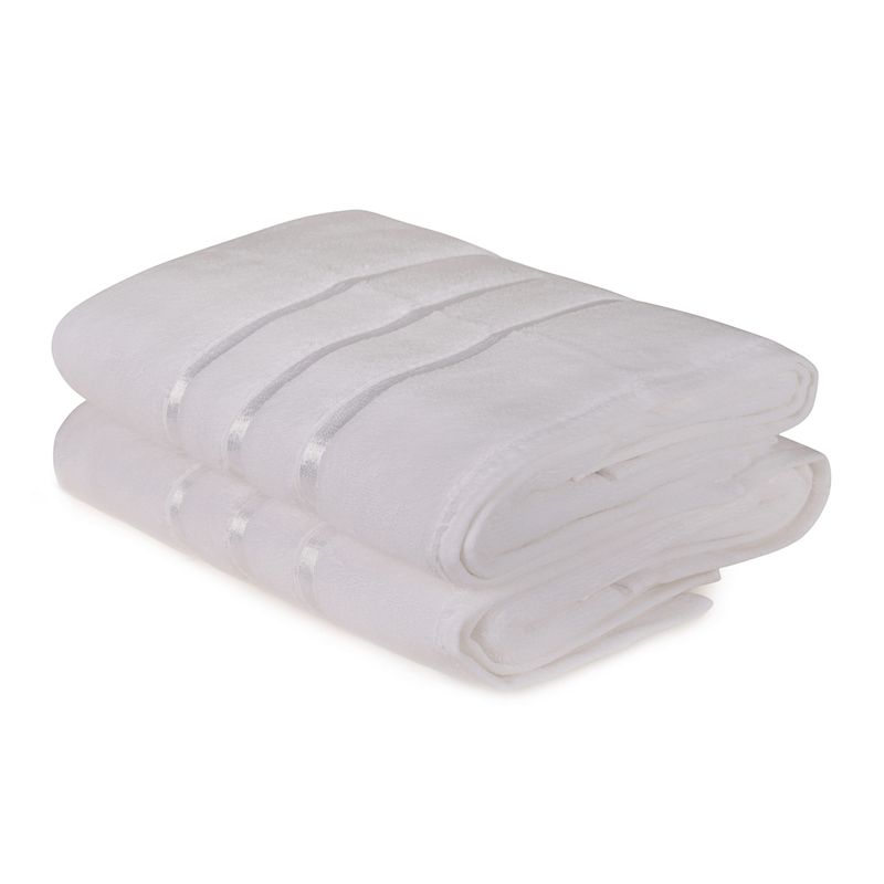 Casa si Gradina - Textile si covoare - Textile baie - Prosoape - Set prosoape de baie, L'essentiel Maison, alb, 70x140 cm, 100% microcoton, 2 bucati - Infinity.ro