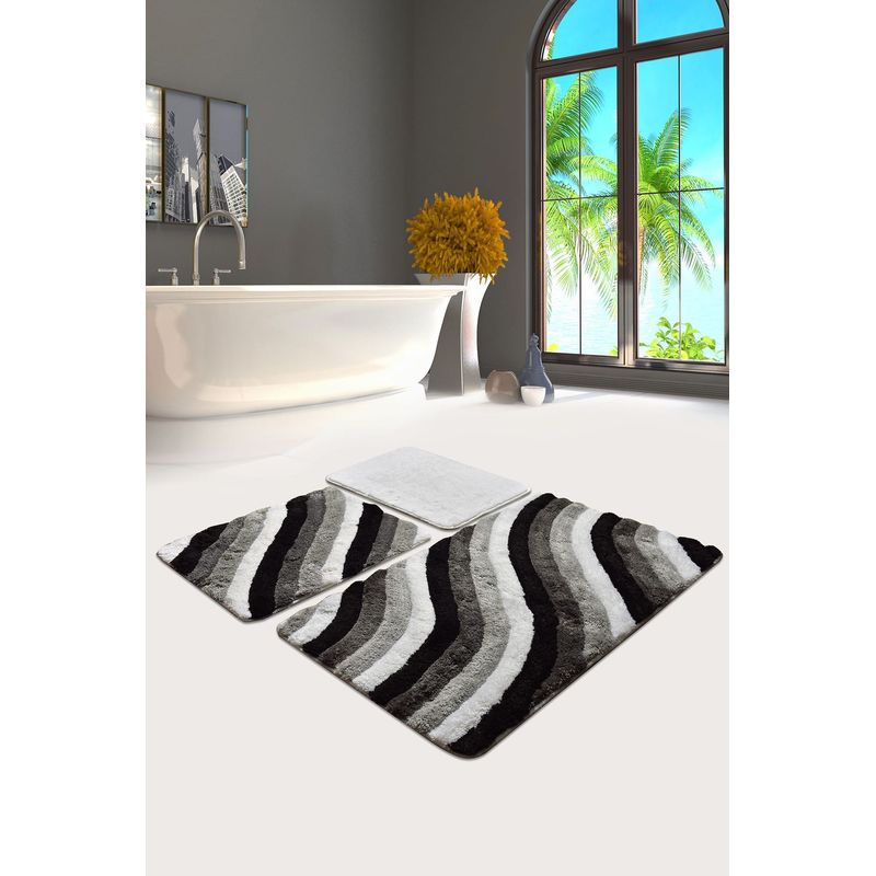 Casa si Gradina - Textile si covoare - Covoare - Covorase baie - Set covorase baie, L'essentiel Maison, multicolor, 40x60 cm, 50x60 cm, 60x100 cm, 100% acrilic, antiderapant, 359CHL3123 - Infinity.ro
