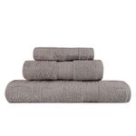 Casa si Gradina - Textile si covoare - Textile baie - Prosoape - Set prosoape baie, L'essentiel Maison, gri, 3 piese, 100% bumbac - Infinity.ro