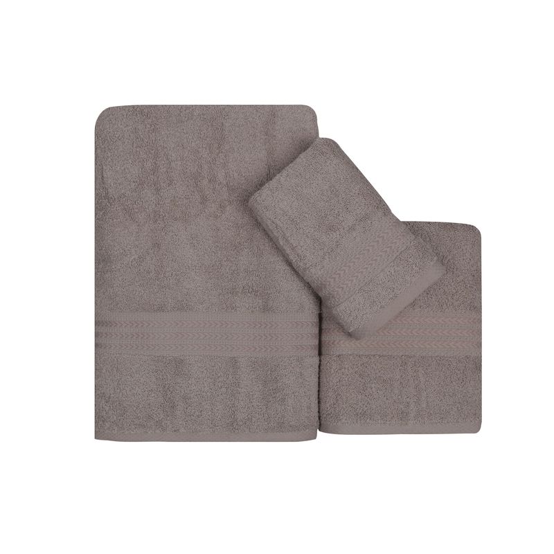 Casa si Gradina - Textile si covoare - Textile baie - Prosoape - Set prosoape baie, L'essentiel Maison, gri, 3 piese, 100% bumbac - Infinity.ro