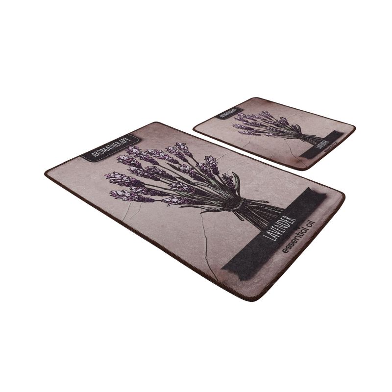 Casa si Gradina - Textile si covoare - Covoare - Covorase baie - Set covorase baie, L'essentiel Maison, multicolor, 60x100 cm si 50x60 cm, 100% poliester, antiderapant, 359CHL4433 - Infinity.ro