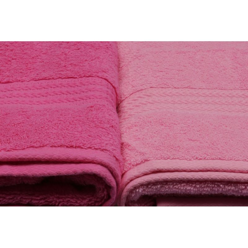 Casa si Gradina - Textile si covoare - Textile baie - Prosoape - Set prosoape baie, L'essentiel Maison, roz deschis, roz prafuit, fucsia, 70x140 cm, 100% bumbac, 4 bucati - Infinity.ro