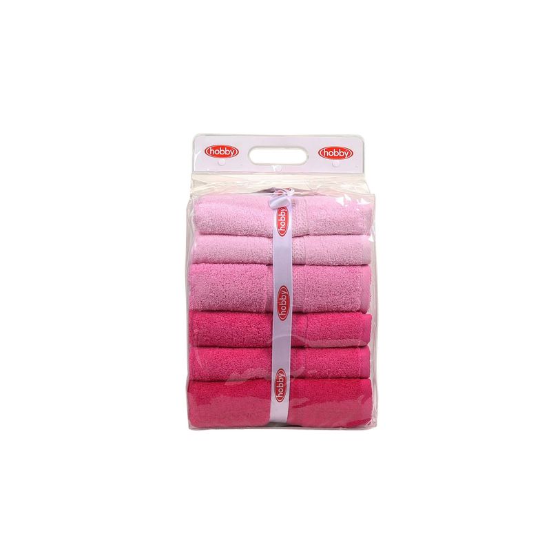 Casa si Gradina - Textile si covoare - Textile baie - Prosoape - Set prosoape baie, L'essentiel Maison, roz deschis, roz prafuit, fucsia, 70x140 cm, 100% bumbac, 4 bucati - Infinity.ro