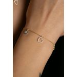 Fashion, accesorii si bijuterii - Femei - Bijuterii femei - Coliere femei - Set colier si bratara, Heliophilia, argint 925, auriu, antialergic, 136ELS1445 - Infinity.ro