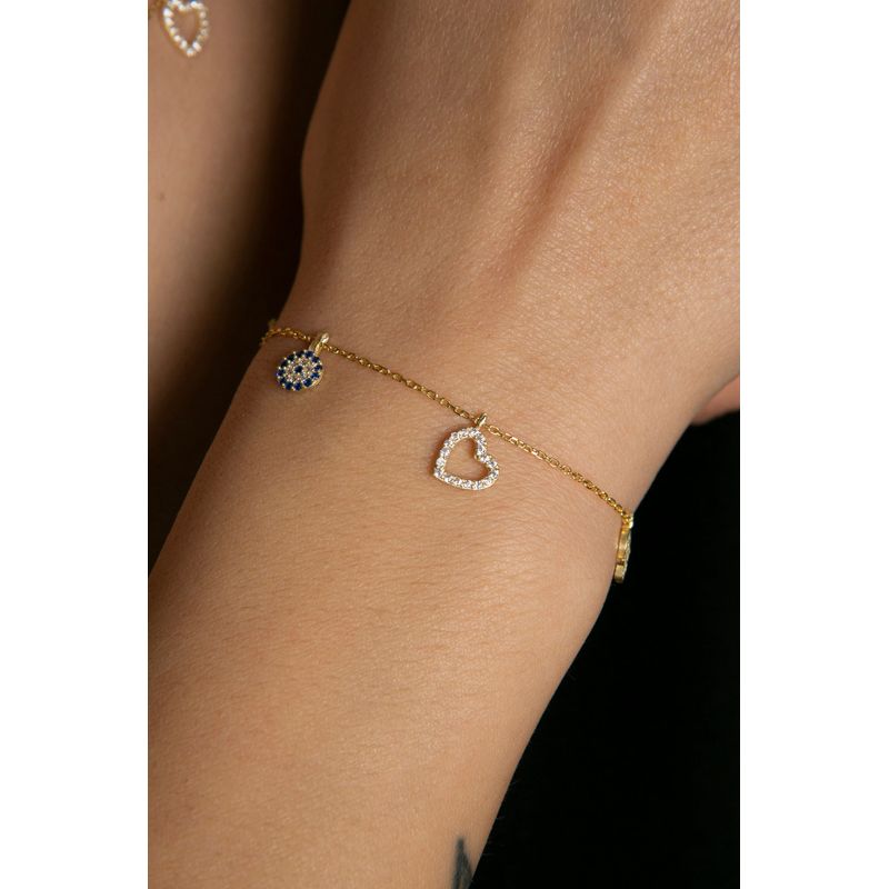 Fashion, accesorii si bijuterii - Femei - Bijuterii femei - Coliere femei - Set colier si bratara, Heliophilia, argint 925, auriu, antialergic, 136ELS1445 - Infinity.ro