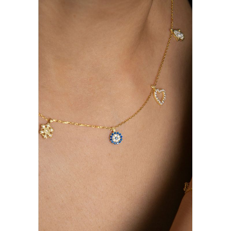 Fashion, accesorii si bijuterii - Femei - Bijuterii femei - Coliere femei - Set colier si bratara, Heliophilia, argint 925, auriu, antialergic, 136ELS1445 - Infinity.ro