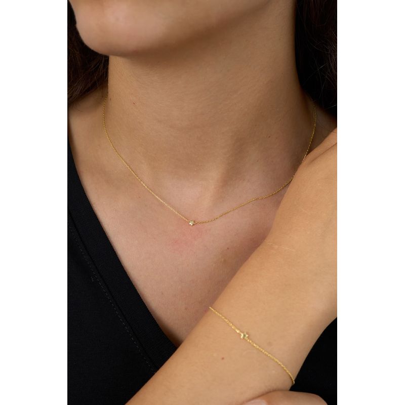 Fashion, accesorii si bijuterii - Femei - Bijuterii femei - Coliere femei - Set colier si bratara, Heliophilia, argint 925, auriu, marime universala, 757ELS2557 - Infinity.ro