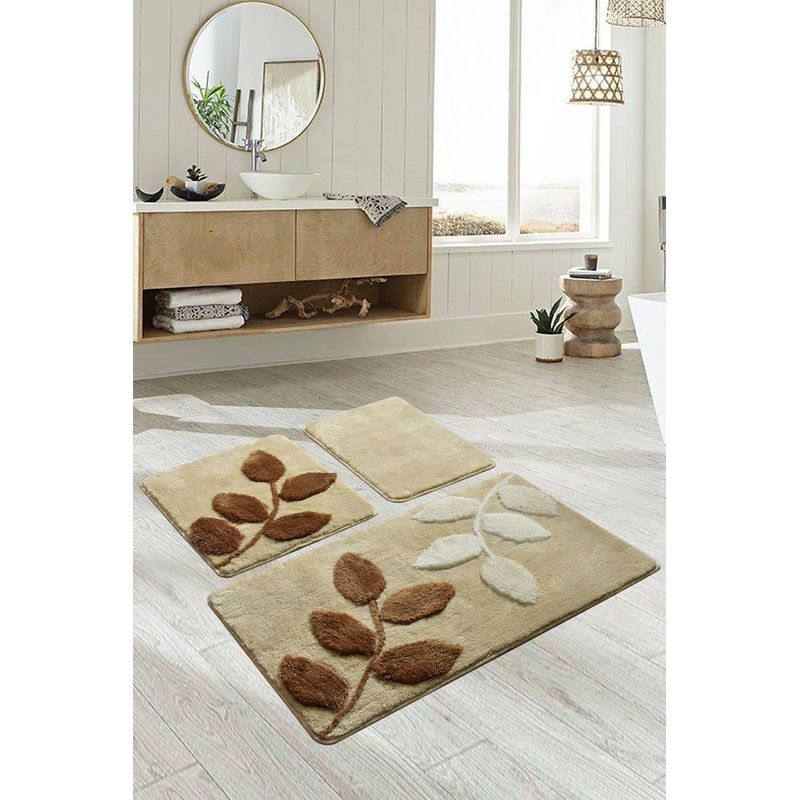 Casa si Gradina - Textile si covoare - Covoare - Covorase baie - Set covorase de baie, L'essentiel Maison, multicolor, 40x60 cm, 50x60 cm, 60x100 cm, 100% acrilic, antiderapant, 359CHL3194 - Infinity.ro