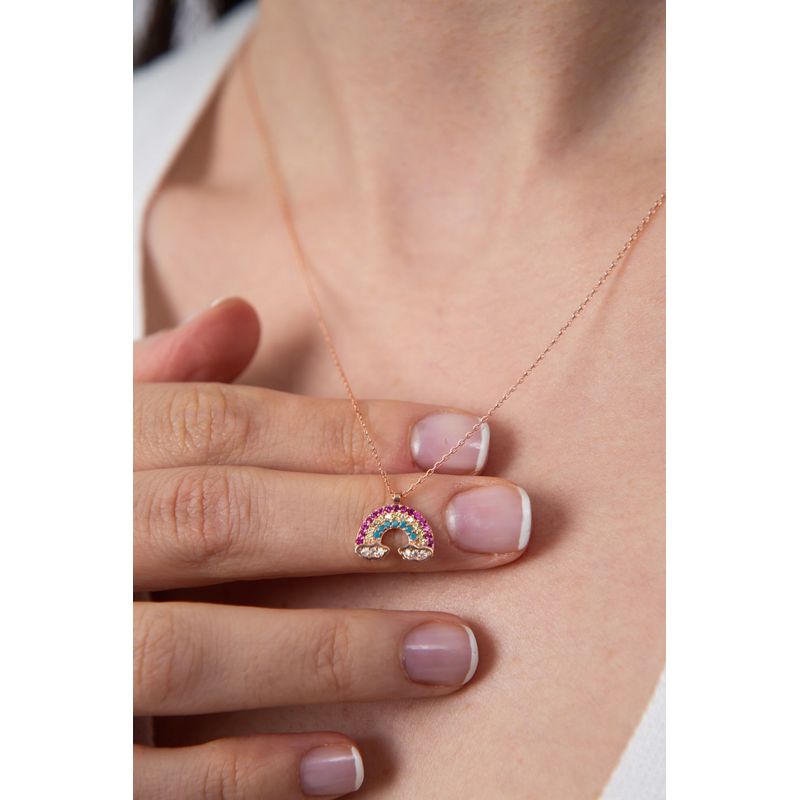 Fashion, accesorii si bijuterii - Femei - Bijuterii femei - Coliere femei - Set colier, bratara si cercei, Heliophilia, argint 925, multicolor, zirconiu, colier 43 cm - Infinity.ro