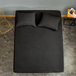 Casa si Gradina - Textile si covoare - Lenjerii de pat - Seturi de lenjerie - Set lenjerie de pat, L'essentiel Maison, negru, 100x200 cm, bumbac poliester - Infinity.ro