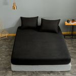 Casa si Gradina - Textile si covoare - Lenjerii de pat - Seturi de lenjerie - Set lenjerie de pat, L'essentiel Maison, negru, 100x200 cm, bumbac poliester - Infinity.ro