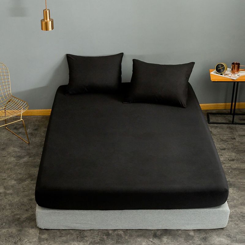 Casa si Gradina - Textile si covoare - Lenjerii de pat - Seturi de lenjerie - Set lenjerie de pat, L'essentiel Maison, negru, 100x200 cm, bumbac poliester - Infinity.ro