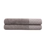 Casa si Gradina - Textile si covoare - Textile baie - Prosoape - Set prosoape de baie, L'essentiel Maison, maro si alb, 70x140 cm, 100% bumbac - Infinity.ro