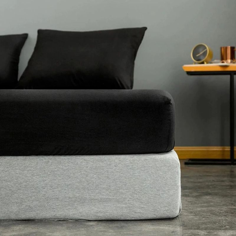 Casa si Gradina - Textile si covoare - Lenjerii de pat - Seturi de lenjerie - Set lenjerie de pat, L'essentiel Maison, negru, 100x200 cm, bumbac poliester - Infinity.ro