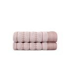 Casa si Gradina - Textile si covoare - Textile baie - Prosoape - Set prosoape de maini, L'essentiel Maison, roz si maro, 50x90 cm, 100% bumbac, 2 bucati - Infinity.ro