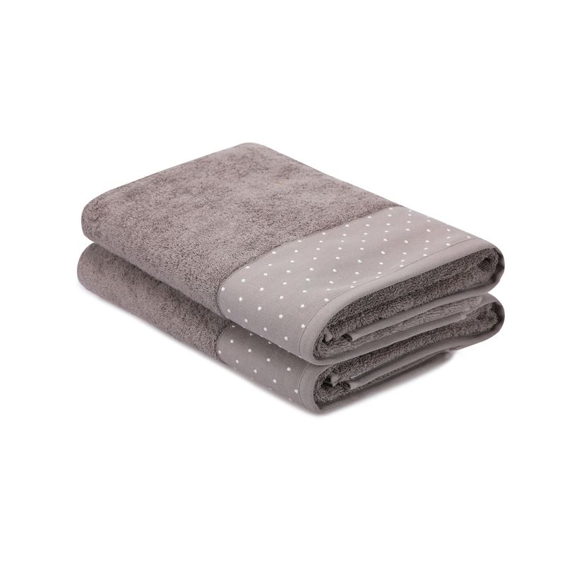 Casa si Gradina - Textile si covoare - Textile baie - Prosoape - Set prosoape de baie, L'essentiel Maison, maro si alb, 70x140 cm, 100% bumbac - Infinity.ro