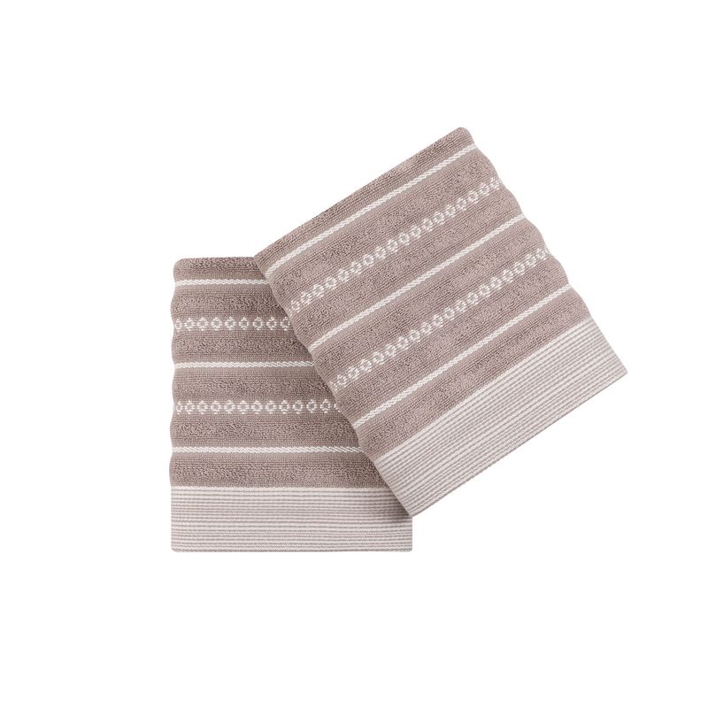 Casa si Gradina - Textile si covoare - Textile baie - Prosoape - Set prosoape de maini, L'essentiel Maison, gri crem, 50x90 cm, 100% bumbac, 2 bucati - Infinity.ro