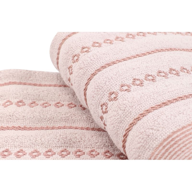 Casa si Gradina - Textile si covoare - Textile baie - Prosoape - Set prosoape de maini, L'essentiel Maison, roz si maro, 50x90 cm, 100% bumbac, 2 bucati - Infinity.ro