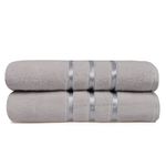 Casa si Gradina - Textile si covoare - Textile baie - Prosoape - Set prosoape de baie, L'essentiel Maison, albastru deschis si gri deschis, 70x140 cm, 100% microbumbac, 2 bucati - Infinity.ro