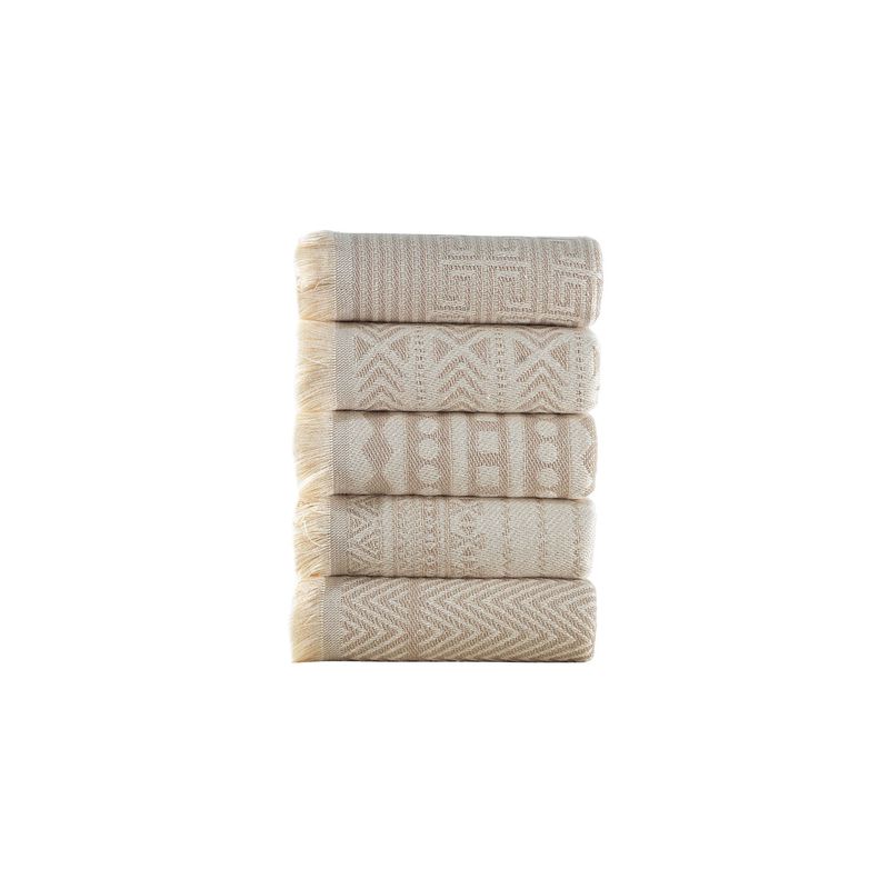 Casa si Gradina - Textile si covoare - Textile baie - Prosoape - Set prosoape de fata, L'essentiel Maison, bej, 38x65 cm, 100% bumbac, 5 bucati - Infinity.ro