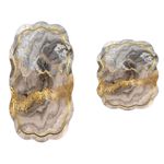 Casa si Gradina - Textile si covoare - Covoare - Covorase baie - Set covorase baie, L'essentiel Maison, alb, nurca, auriu, 50x60 cm, 60x100 cm, 100% poliester, antiderapant - Infinity.ro