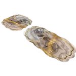 Casa si Gradina - Textile si covoare - Covoare - Covorase baie - Set covorase baie, L'essentiel Maison, alb, nurca, auriu, 50x60 cm, 60x100 cm, 100% poliester, antiderapant - Infinity.ro