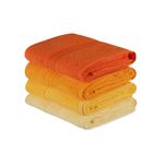 Casa si Gradina - Textile si covoare - Textile baie - Prosoape - Set prosoape de mana, L'essentiel Maison, galben deschis/galben/portocaliu pal/portocaliu, 50x90 cm, 100% bumbac, 4 bucati - Infinity.ro