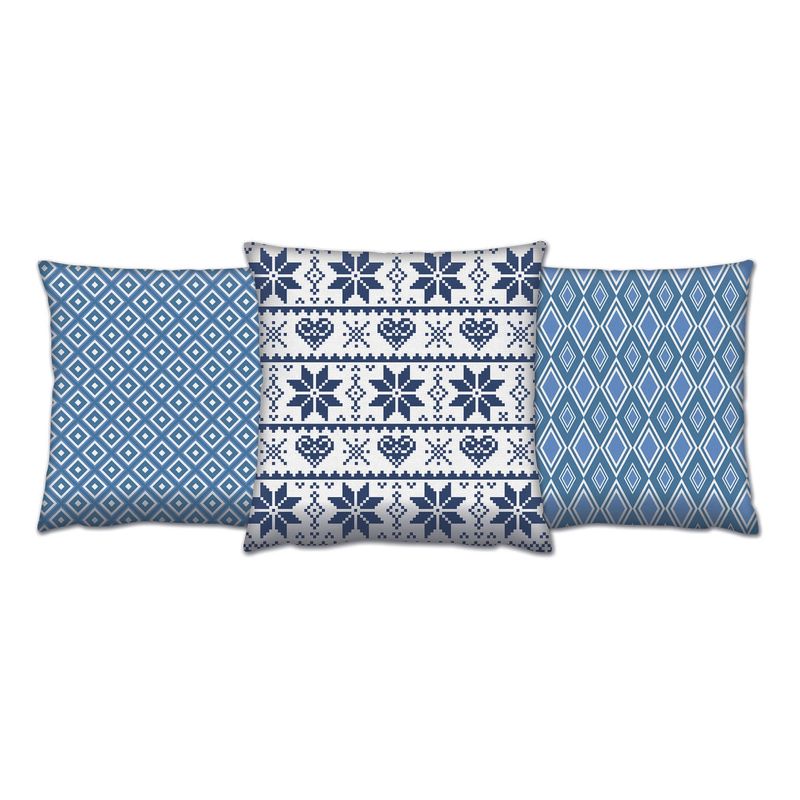 Casa si Gradina - Textile si covoare - Perne si pilote - Perne decorative - Set perne decorative, Aberto Design, multicolor, 43x43 cm, bumbac si poliester, 3 bucati, 417GRV0172 - Infinity.ro