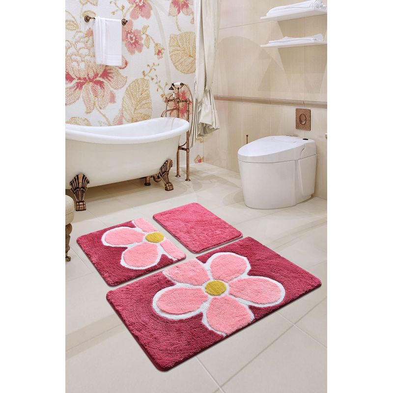 Casa si Gradina - Textile si covoare - Covoare - Covorase baie - Set covorase baie, L'essentiel Maison, multicolor, 40x60 cm, 50x60 cm, 60x100 cm, 100% acrilic, antiderapant, 359CHL3160 - Infinity.ro
