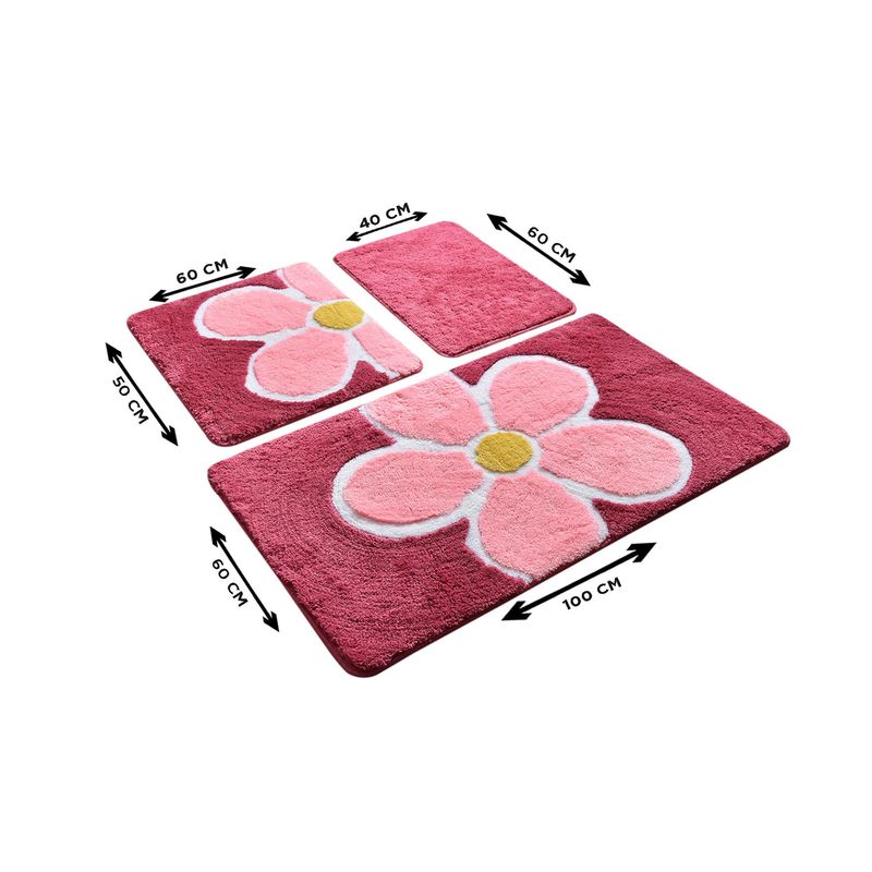 Casa si Gradina - Textile si covoare - Covoare - Covorase baie - Set covorase baie, L'essentiel Maison, multicolor, 40x60 cm, 50x60 cm, 60x100 cm, 100% acrilic, antiderapant, 359CHL3160 - Infinity.ro