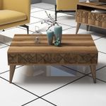 Casa si Gradina - Mobilier - Seturi de mobilier - Seturi living - Set mobilier living, Hanah Home, PAL melaminat, nuc, 150x50x30 cm - Infinity.ro