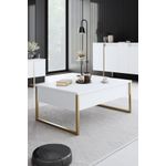Casa si Gradina - Mobilier - Seturi de mobilier - Seturi living - Set living, Hanah Home, pal melaminat, alb auriu, picioare metalice - Infinity.ro
