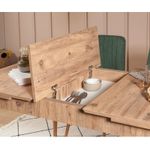 Casa si Gradina - Mobilier - Seturi de mobilier - Seturi mese si scaune - Set masa extensibila si scaune, Hanah Home, lemn pin atlantic, verde, 5 piese - Infinity.ro