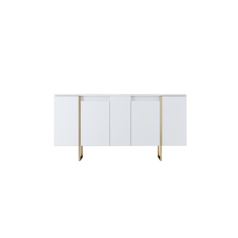Casa si Gradina - Mobilier - Seturi de mobilier - Seturi living - Set living, Hanah Home, pal melaminat, alb auriu, picioare metalice - Infinity.ro