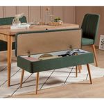 Casa si Gradina - Mobilier - Seturi de mobilier - Seturi mese si scaune - Set masa extensibila si scaune, Hanah Home, lemn pin atlantic, verde, 5 piese - Infinity.ro