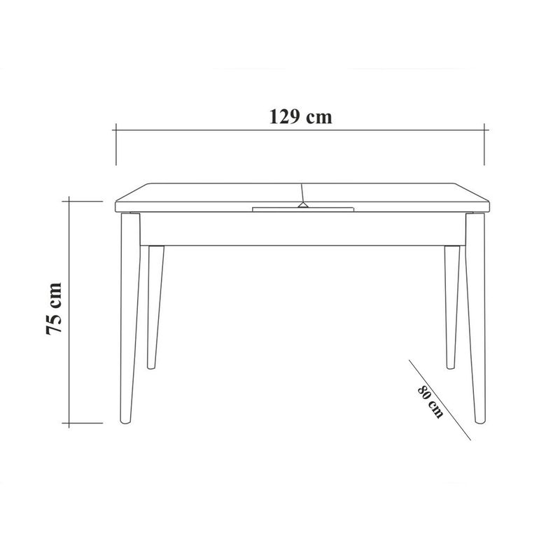 Casa si Gradina - Mobilier - Seturi de mobilier - Seturi mese si scaune - Set masa extensibila si scaune, Hanah Home, lemn pin atlantic, verde, 5 piese - Infinity.ro