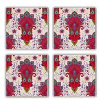 Casa si Gradina - Decoratiuni - Obiecte decorative - Accesorii decorative - Suport pahar, Hermia, piatra naturala, multicolor, 10x10x1 cm, set 4 bucati - Infinity.ro
