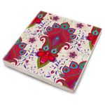 Casa si Gradina - Decoratiuni - Obiecte decorative - Accesorii decorative - Suport pahar, Hermia, piatra naturala, multicolor, 10x10x1 cm, set 4 bucati - Infinity.ro