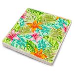 Casa si Gradina - Bucatarie si vesela - Accesorii bar - Suporturi bauturi - Suport pentru pahare, Hermia, piatra naturala, multicolor, 10x10x1 cm, set 4 bucati - Infinity.ro