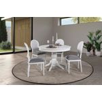 Casa si Gradina - Mobilier - Seturi de mobilier - Seturi mese si scaune - Set masa extensibila si scaune, Hanah Home, lemn de fag, natural, masa 118-158x118x75 cm, 4 scaune - Infinity.ro