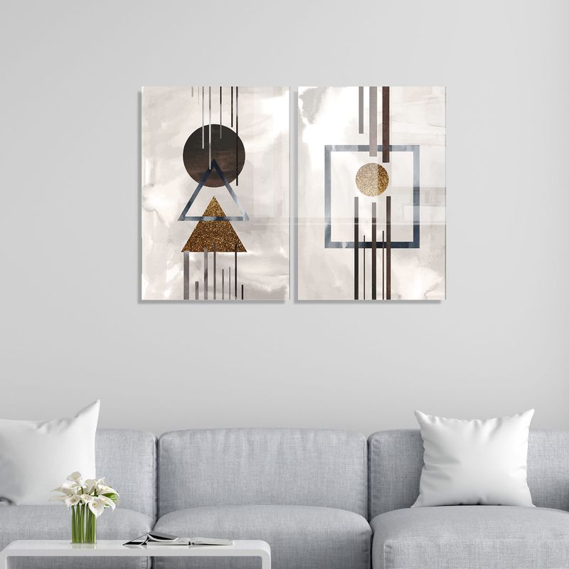 Casa si Gradina - Decoratiuni - Tablouri - Tablou decorativ, Wallxpert, sticla temperata, multicolor, 50x70 cm, set 2 bucati, 698GLS1144 - Infinity.ro